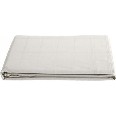 Drap plat satin de coton CONCERTO Carreaux 240x300 cm (1/5)