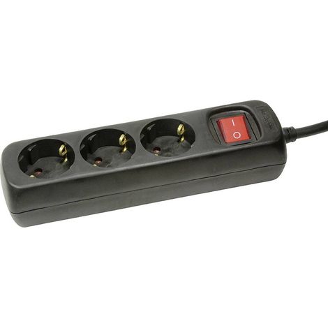 LogiLink LPS206B Multipresa con interruttore Nero Schuko 1 pz. (1/5)