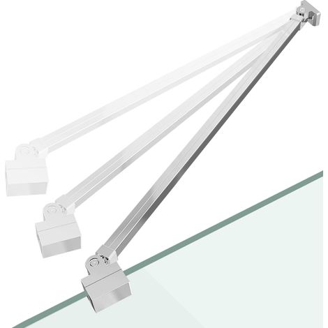 EMKE Supporto da parete per doccia, stabilizzazione da parete a 180° a sinistra e a destra, regolabile a sinistra e a destra, per vetro spesso 6-8 mm (1/5)