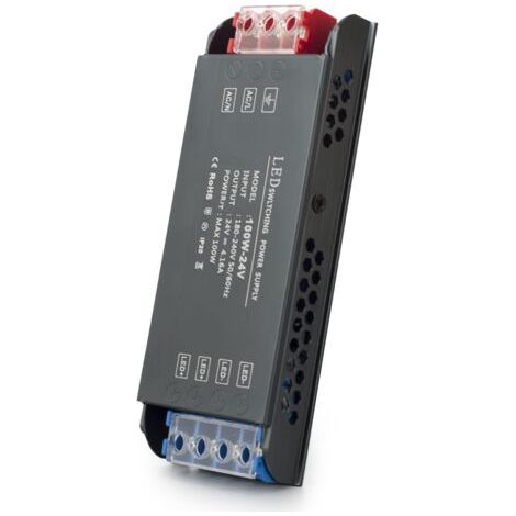 100 W Driver LED Alimentation à découpage Transformateur LED 4,16 A AC 230 V à DC 24 V, Transformateur basse tension à tension constante extrêmement fin et compact (1/5)