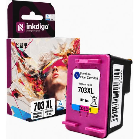 Inchiostro Inkdigo 703 XL compatibile con HP DeskJet InkAdvantageD730, certificato TÜV. (1/5)