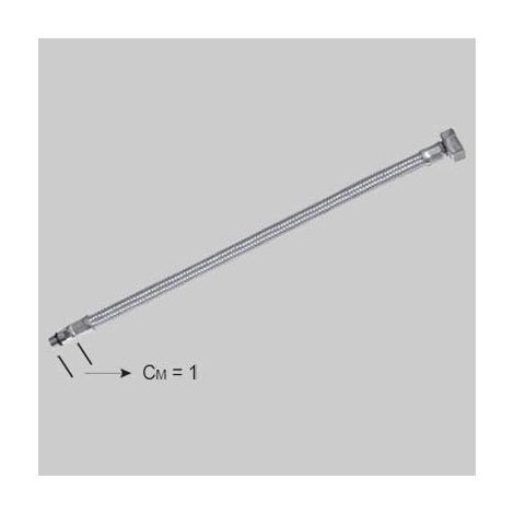 FLESSIBILE INOX PER MONOCOMANDI LAVELLI 3 VIE CM 35 - F 3/8 x M 08