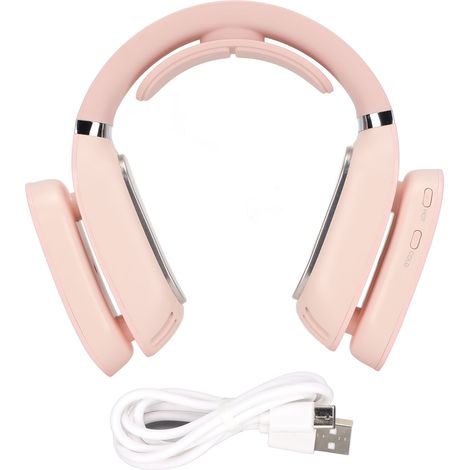 Tragbarer 2-in-1-Nackenventilator – Heizen und Kühlen – Rosa – Für den Innen- und Außenbereich
