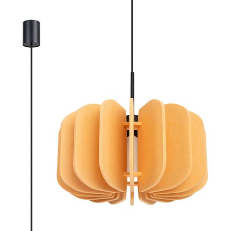 Lampe suspendue jaune Mula 45 (1/5)