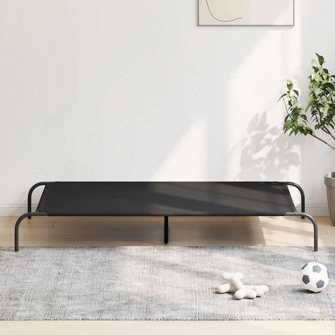Hundebett Erhöht Schwarz 150x90x20 cm Oxford-Gewebe und Stahl (1/5)