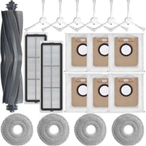 Zubehörset für den Dreame L10s Ultra/L10 Ultra/L10 Prime Saugroboter: 1 Hauptbürste, 2 Filter, 4 Reinigungspads, 6 Seitenbürsten und 6 Staubbeutel. (1/4)