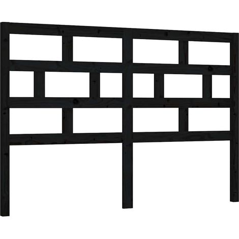 Maison Exclusive - Kopfteil Schwarz 166x4x100 cm Massivholz Kiefe (1/5)