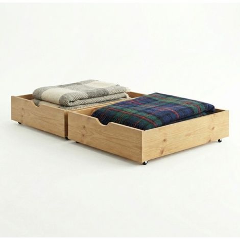 Tiroirs set de 2 bois pin 23x94.5x93 cm (1/5)