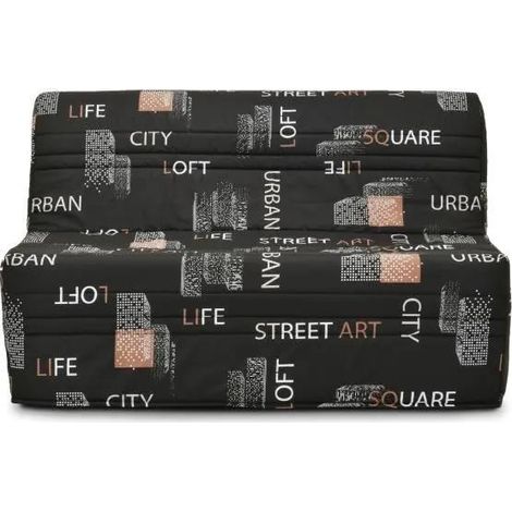 Gruhier Joe Convertible-Bank schwarz 143 cm