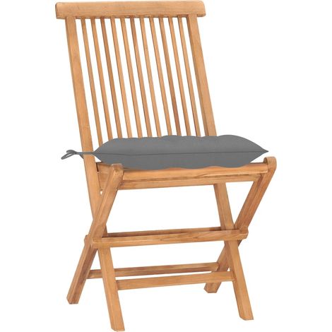 Maison Exclusive - Set da Pranzo Giardino Pieghevole 3 pz Cuscino Massello di Teak