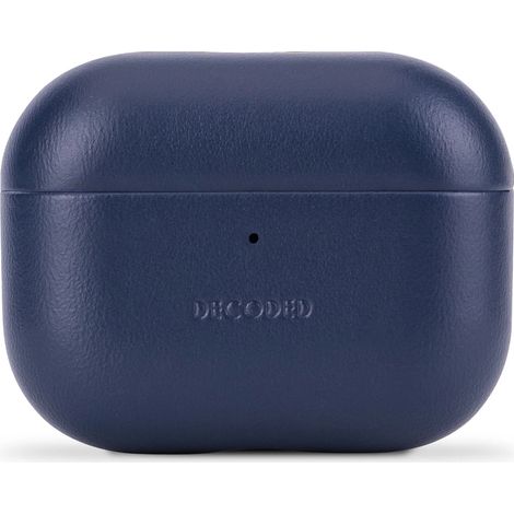 Coque AirPods Pro 3 - DECODED - AirCase Pro 3 - Cuir pleine fleur - Bleu - Protection élégante (1/2)