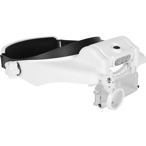 Loupe frontale LED réglable pour tatouage et beauté, casque loupe binoculaire avec bandeau ajustable (1/5)