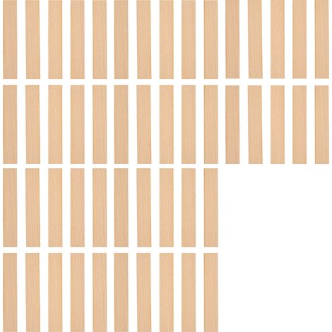 Mèches en bois pour bougies 140 x 25 x 1 mm, lot de 50.
