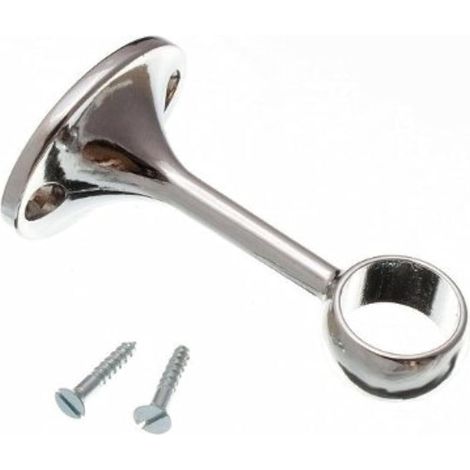 One Stop DIY Lot de 2 supports de fixation pour barre porte-serviette Chromé 19 mm