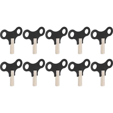 Lot de 10 clés de remontage en acier pour horloge murale et pendule de bureau, accessoire de réparation mécanique (1/5)