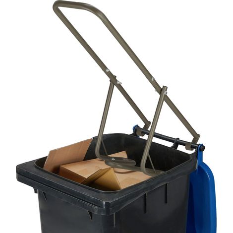 Compacteur déchets, pour Poubelle, écraseur Ordure, Non Recyclable, 41x35x95cm, Plastique, Manuel, Acier, Brun (1/5)