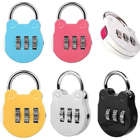 Lot de 6 mini cadenas à combinaison multicolores, réinitialisables (6 couleurs) (1/5)