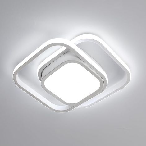 COMELY Moderne LED-Acryl-Deckenleuchte, 32 W, 3600 lm, Kaltweiß (6500 K), intensive Beleuchtung, für Esszimmer, Küche, Studio, modernes quadratisches Design