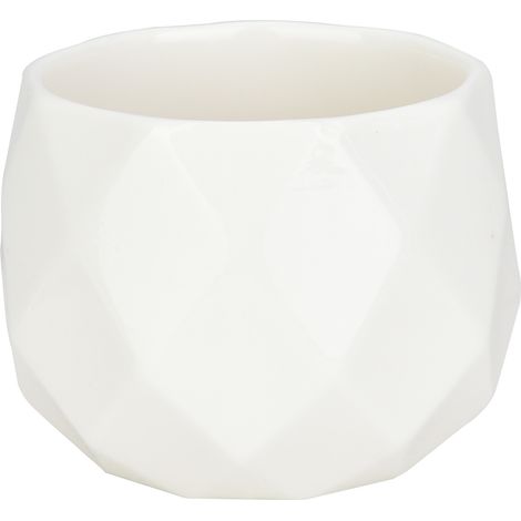 Pot En Céramique Pour Plantes Grasses - Avec Trou De Drainage - Pour Jardin Intérieur Et Extérieur - Lot De 1 (1/5)