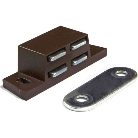 Chiusure magnetiche marroni da applicare forza 5 kg. 2 pz.
