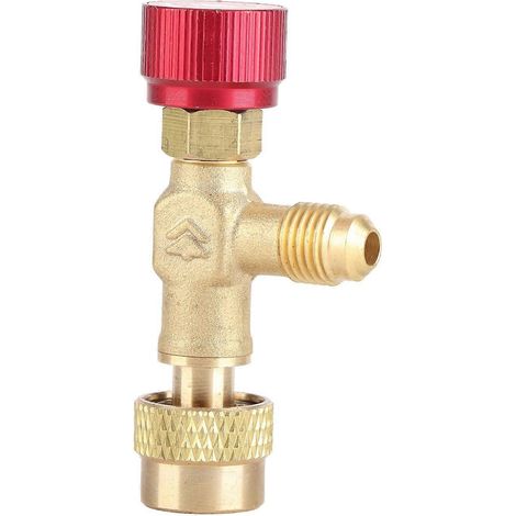 1/4"–5/16" Messing-Durchflussregelventil für Kältemittelschlauch R410A