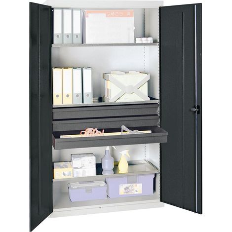 Stumpf Werkzeug- und Materialschrank 3000, RAL 7035/7016, 3 Schubladen, 3 Wannen (1/5)