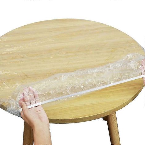 Runde, elastische, transparente PVC-Tischdecke, wasser- und ölabweisend, selbstgemachte Tischdecke, 3 transparente Größen (1/5)