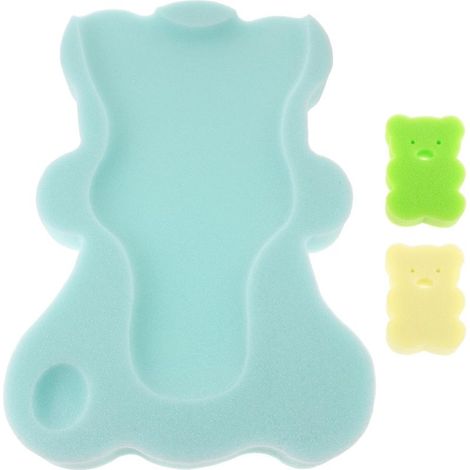 Coussin pour Bébé en Éponge Douce, Matelas de Bain Respirant et Lavable en Machine, Bain Change des -nés Couleur Aléatoire (1/5)