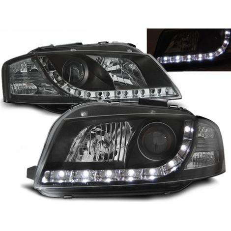 Paire de feux phares Audi A3 8P de 2003 a 2008 Daylight led noir-27360986