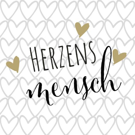 Duni Servietten Herzens Mensch 33 x 33 cm - 20er Pack
