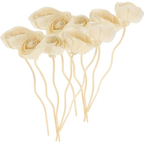 Lot de 10 Bâtonnets Diffuseurs de Parfum en Bois Couleur Kaki, Accessoire D'aromathérapie de Fleur, pour Spa et Chambre (1/5)