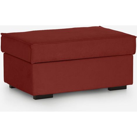 Pouf coffre imperméable à ouverture assistée made in Italy Gavia - Rouge (1/4)