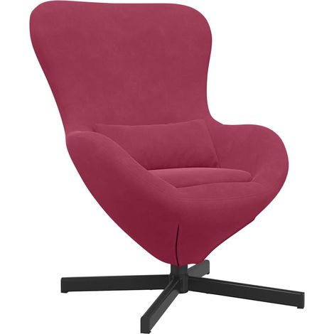 Maison Exclusive - Eiersessel Weinrot 63 x 73 x 90 cm Samt