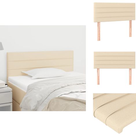 vidaXL Tête de lit Crème 90x5x78/88 cm Tissu
