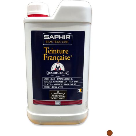 TEINTURE FRANCAISE Cuir Liquide Saphir, 1 litre MARRON CLAIR