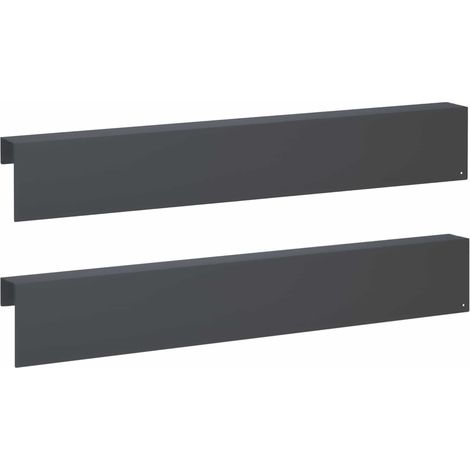 Garden Cover Profile 2 pcs 100 x 6 x 15 cm Steel Anthracite vidaXL