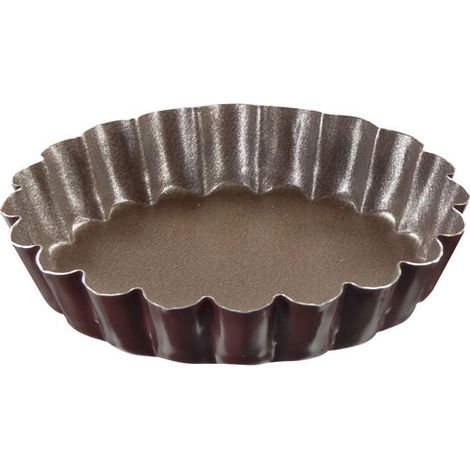 GOBEL - Tartelette ronde cannelée - anti adhérente - fond fixe - Ø 120/110 mm h20 mm