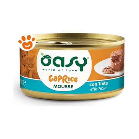 Oasy Cat Caprice Mousse con Trota - Oasy Cat Caprice Mousse con Trota - Lattina Da 85 Gr