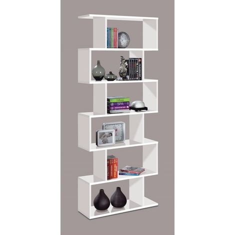 Weißes Büro Wohnzimmermöbel Bücherregal cm 80 x 25x 192 h