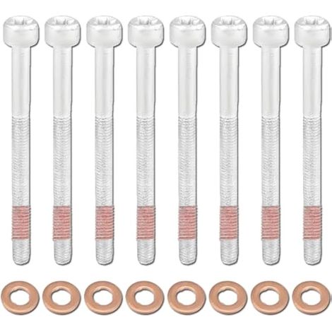 A0009902907 Lot de 8 joints d'étanchéité pour injecteur de carburant pour Mercedes-Benz W203 W204 W169 W164 W212 W211 CLC CLK CLS class W906 Vito Viano supports d'injecteur visse