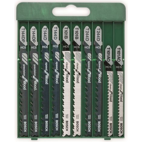 Bosch Accessori 2609256744 Set di 10 Lame per Legno