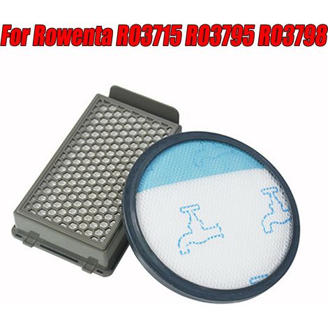 Lot de 2 filtres de protection moteur compatibles ROWENTA RO3715 RO3795 RO3798 – Kit filtre pour aspirateur