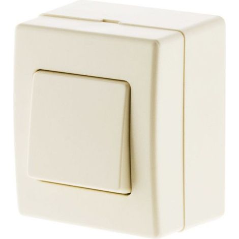 Bouton poussoir 10A saillie - Blanc - Beijing - Zenitech (1/4)