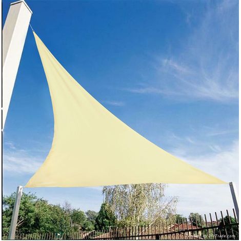 Voile d'Ombrage Triangle Ecru 3 x 3 m (1/2)