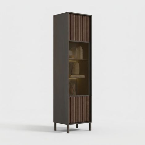 Vitrina para salón Cortina con puerta de vidrio y LED (1/3)