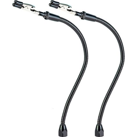 Bras magnétique avec pinces crocodiles 130 mm Troisième main 2 bras flexibles pour pinces