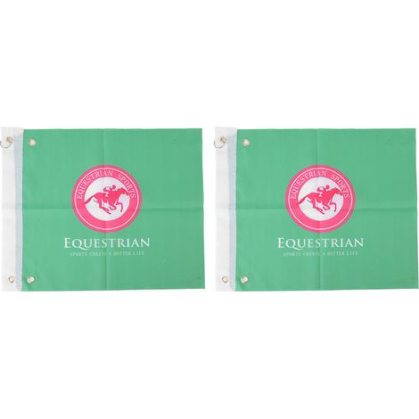 Drapeau d'entraînement équestre, 2 pièces, Sports professionnels pour courses d'équitation en plein air, vert (1/5)