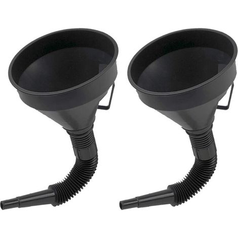2 Pièces Grands Entonnoir Essence Entonnoir Huile Moteur en Plastique Flexible Entonnoir Filtre avec Filtre pour Moto Voiture Essence et Usages Domestiques