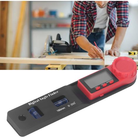 Mini niveau à bulle bleu 2 en 1, règle d'angle, rapporteur, règle d'angle pour le travail du bois, numériseur vernier, mesure d'angle (1/5)