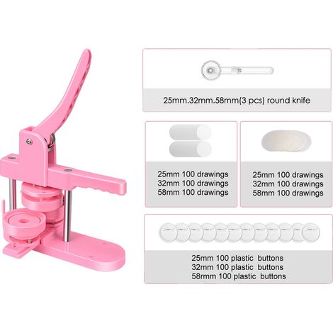 Set completo per la creazione di spille, facile da usare, rosa. (1/2)